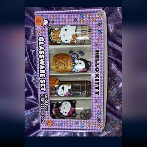 Hello Kitty Halloween Glassware Set - Orange, Black, White